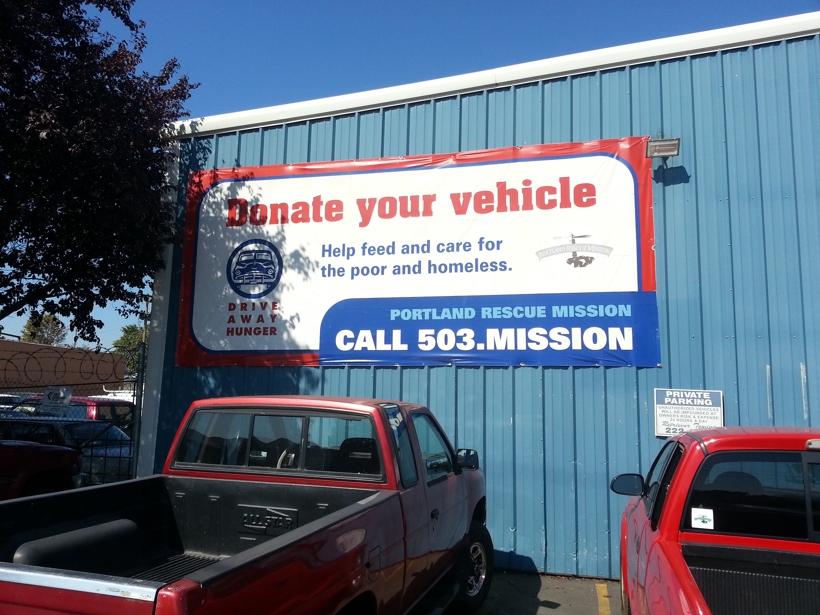 Portland Rescue Mission's Car Lot Helps Feed Homeless