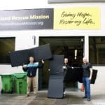 Our 90 new mats arrived the week before winter shelter opened.